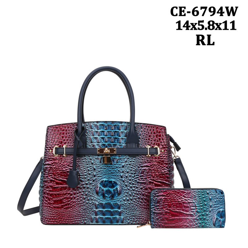 限定販売！！SHATO SATCHEL CROCO BAG (5 colors) Crocodile Tie-dyed Satchel + Wallet > Satchel > Mezon Handbags